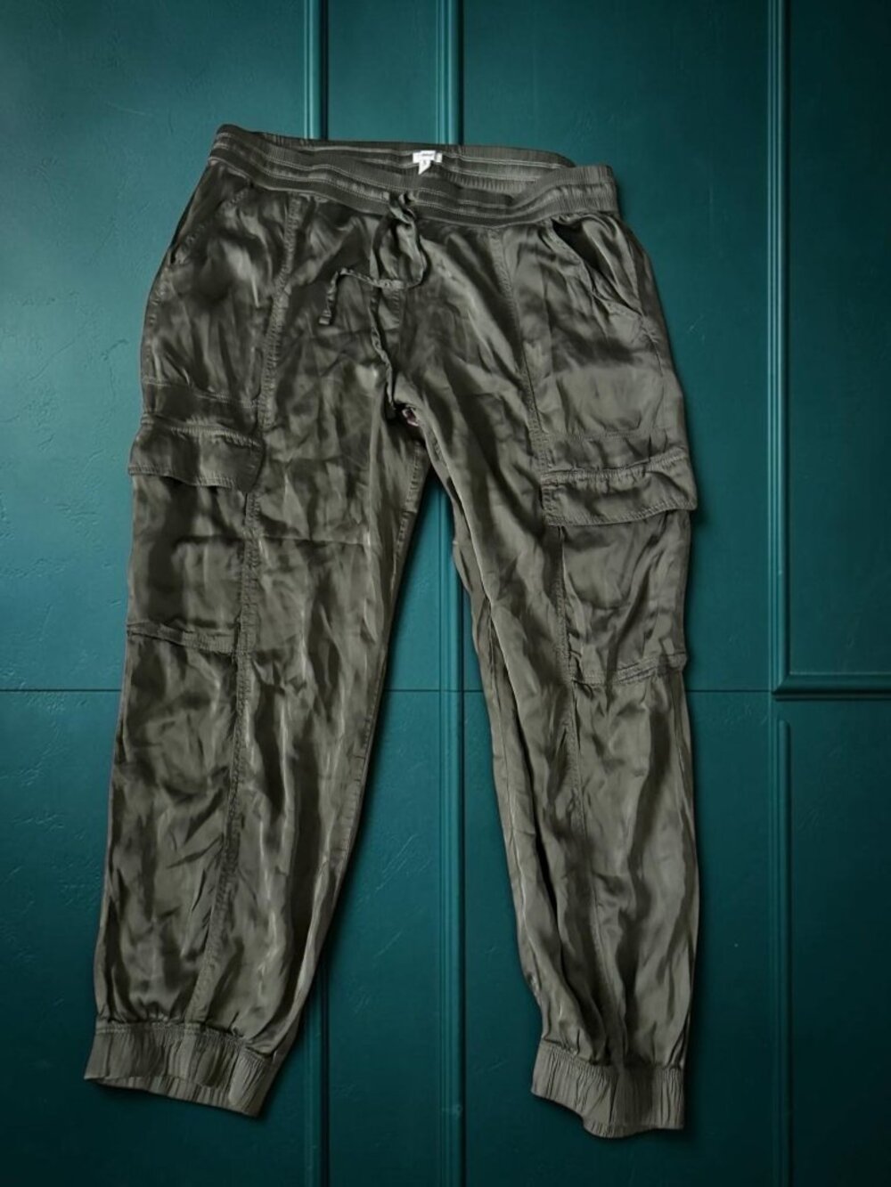 AERIE Olive Green Silky Joggers Pants Size XL